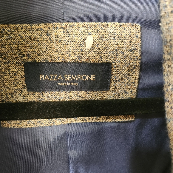 PIAZZA SEMPIONE | Textured Wool-Blend Blazer Size: IT 44 / Approx. Medium - Picture 9 of 9